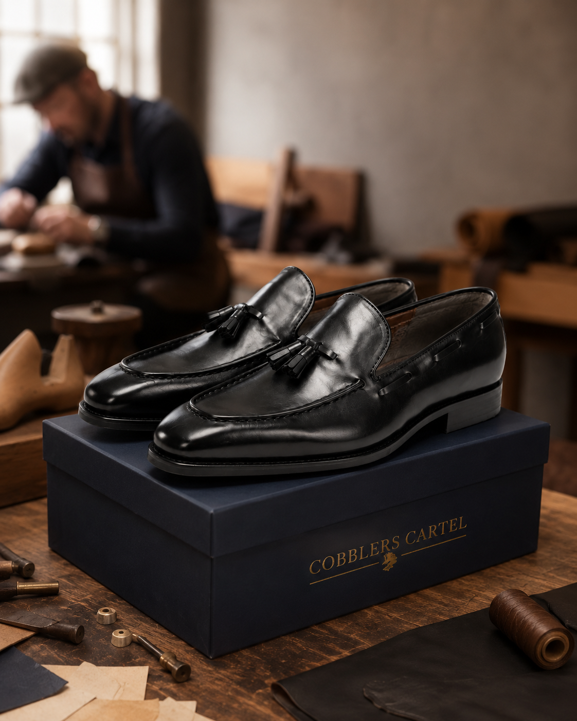 Roma Tassel Loafer- Black