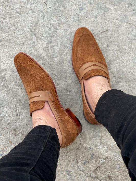 CAMEL SUEDE LOAFER