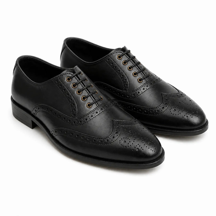 Black Wingtip Brogue
