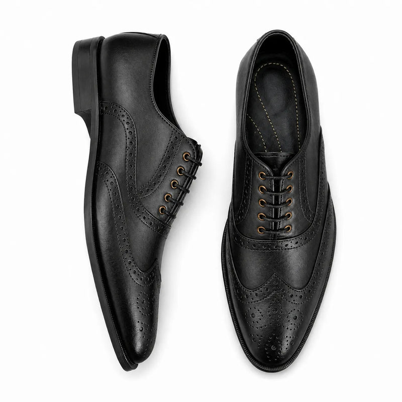 Black Wingtip Brogue