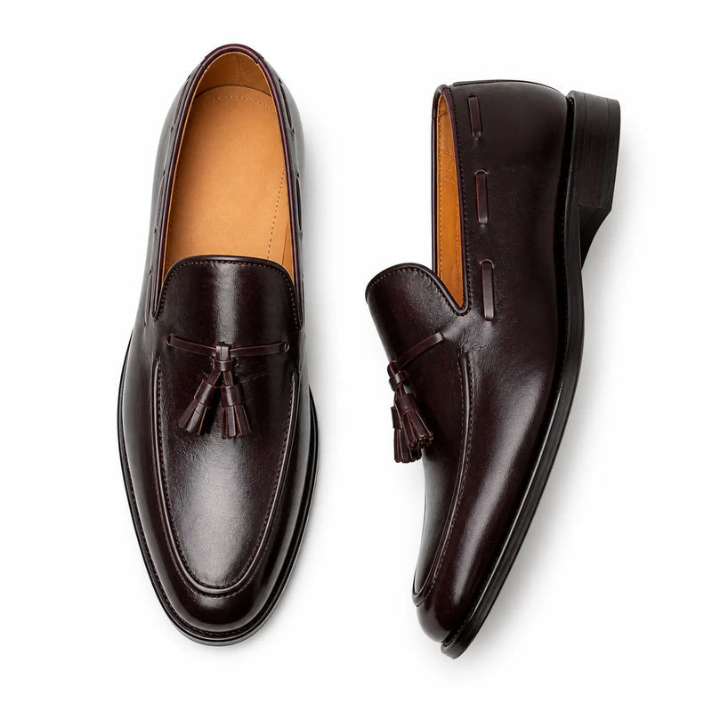 Dark Chocolate Tassel Loafers