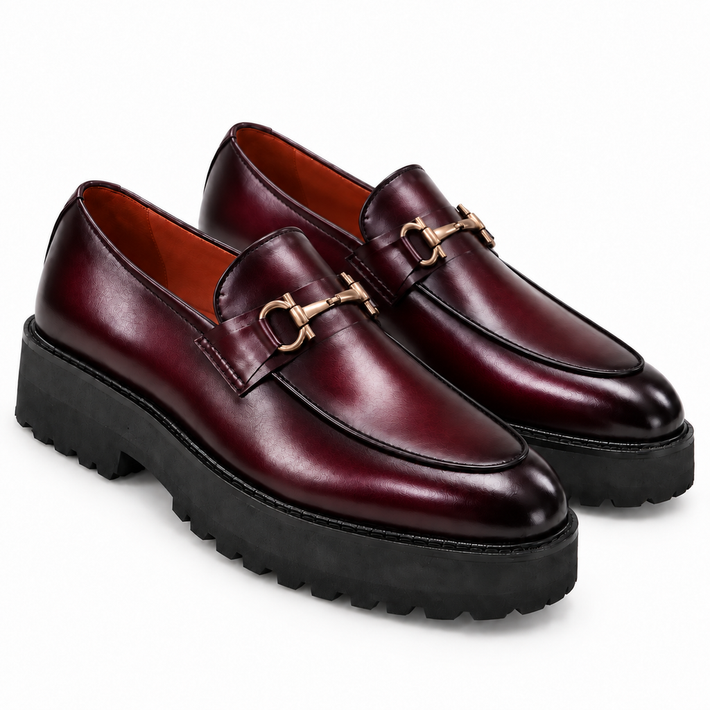 Chunky Loafers Burgundy