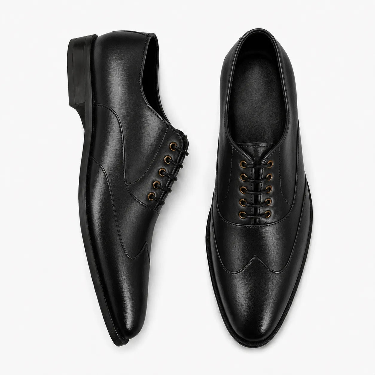 Black Wingtip Oxfords