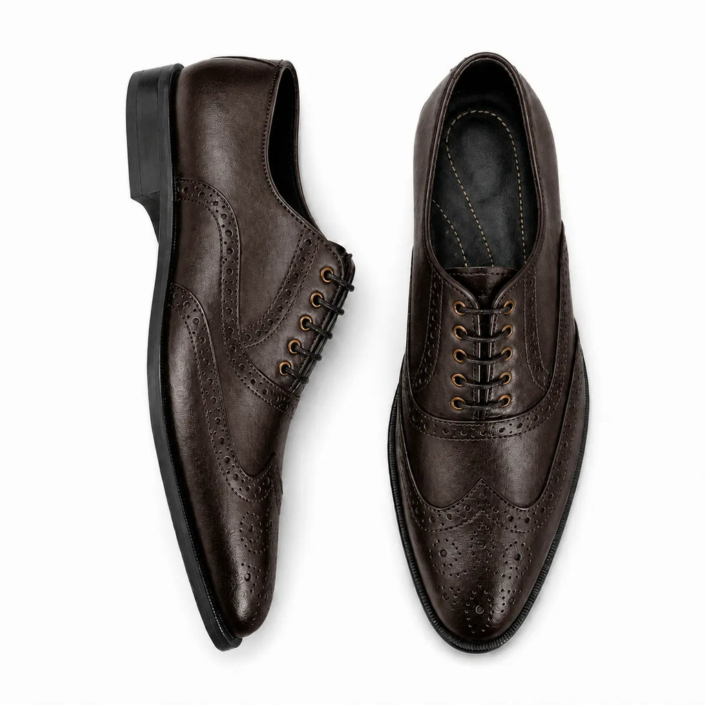 Dark Chocolate Wingtip Oxfords