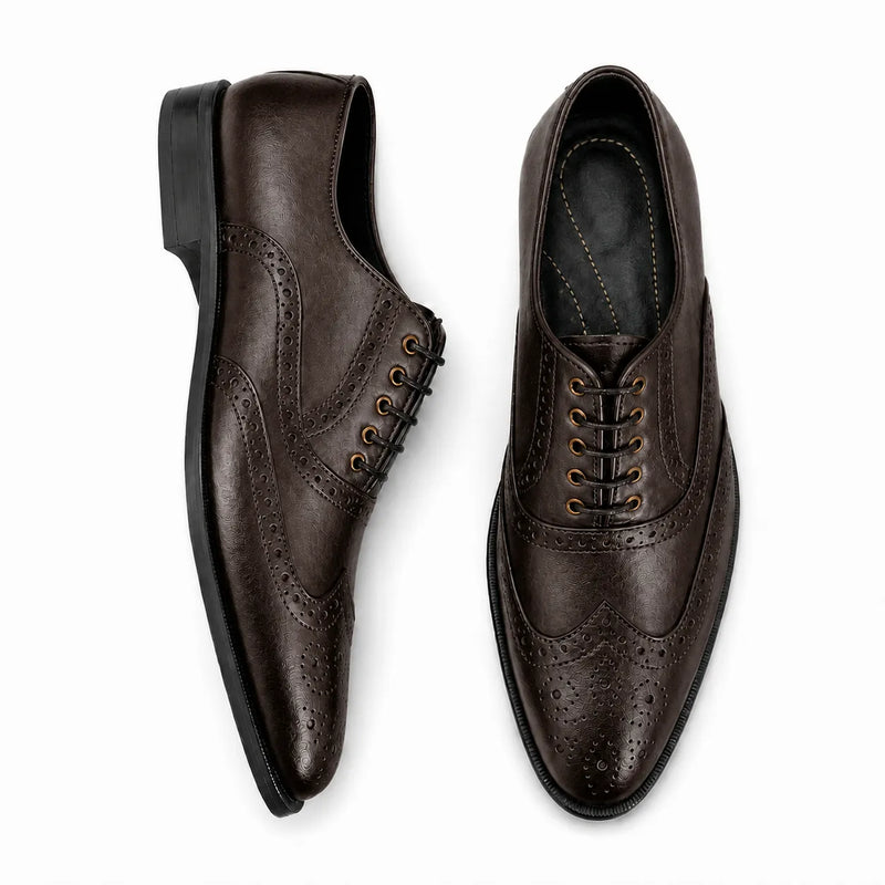 Dark Chocolate Wingtip Oxfords